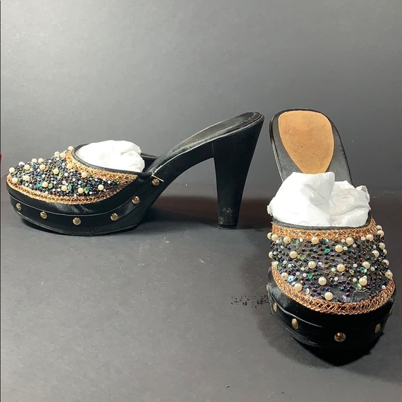 Beaded platform mules - Picture 6 of 10